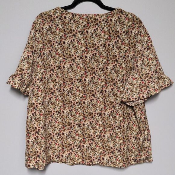 Shein V Neck Short Sleeve Blouse - Picture 5 of 6